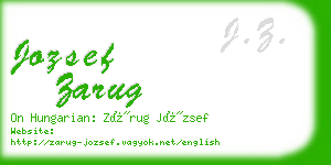 jozsef zarug business card